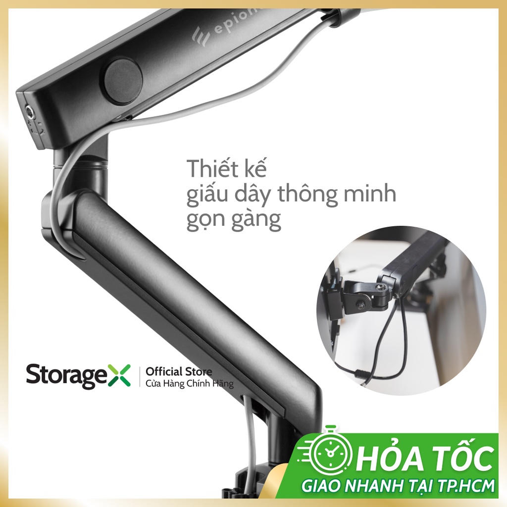 Giá đỡ màn hình / Arm màn hình 17 - 32 Inch Epione LIFTUP PRO - X2 cổng USB 3.0 - Hàng chính hãng