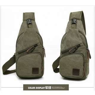 Túi đeo chéo vải bố nam cao cấp