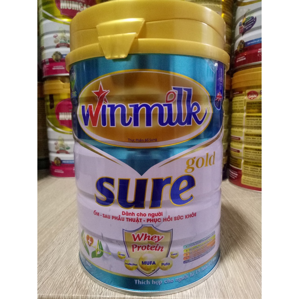 Sữa bột Winmilk Sure Gold - dinh dưỡng phục hồi bồi bổ sức khoẻ cho người già (900g)