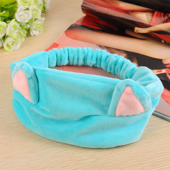 Sỉ Nơ Giữ Tóc TAI THỎ - Băng Đô Bờm Turban Cute Bạn Gái, Hỗ Trợ Rửa Mặt, Trang Điểm (Chọn Màu Xinh)