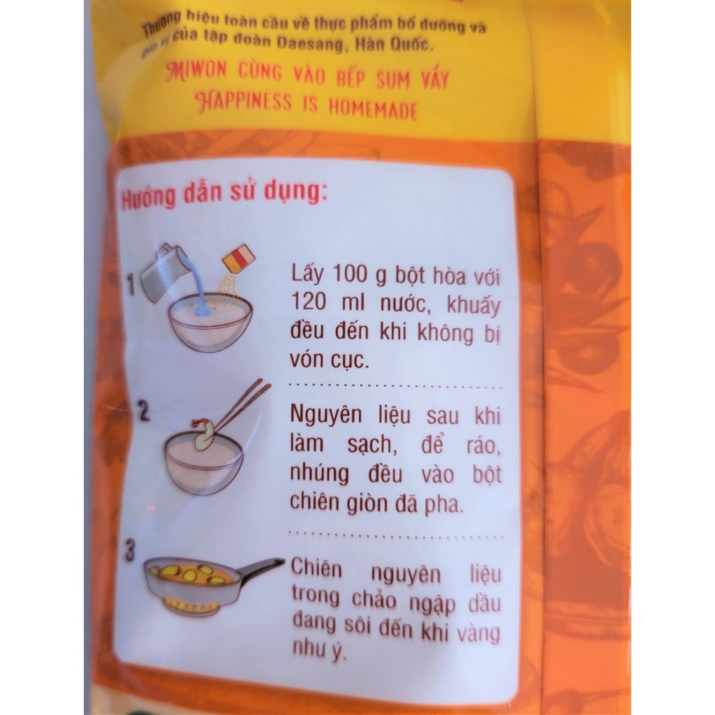 [Gói 500g] BỘT CHIÊN GIÒN [VN] MIWON Crispy frying mix