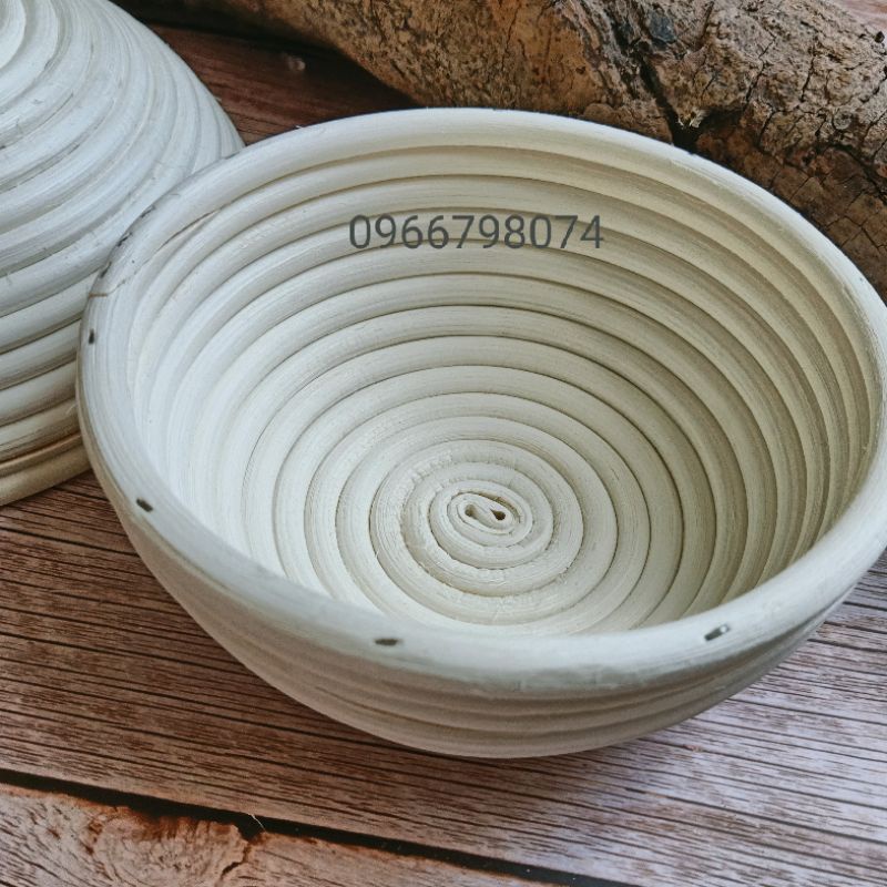 Rổ mây ủ bánh mì hình tròn đường kính 18cm, 20cm, 23cm, có vải lót đi kèm (hàng đẹp loại 1 xuất khẩu)