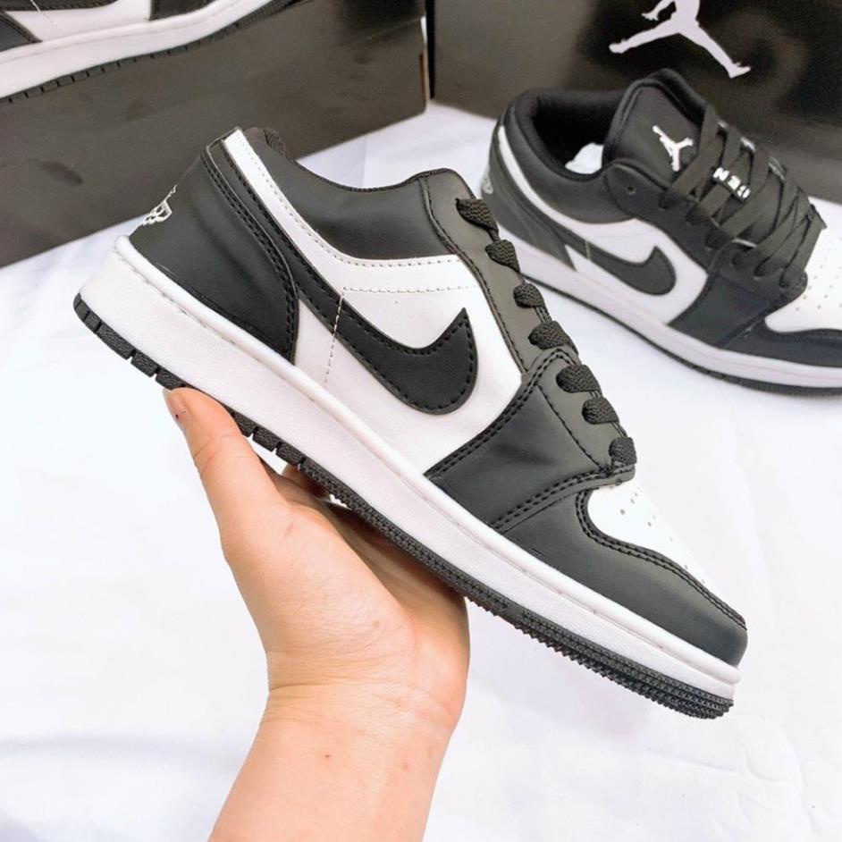 Giày Sneaker Nam Nữ Thể Thao Trắng Đen, Giày Nike Jordan 1 Panda Cổ Thấp Cao Cấp ! $ I * ! !