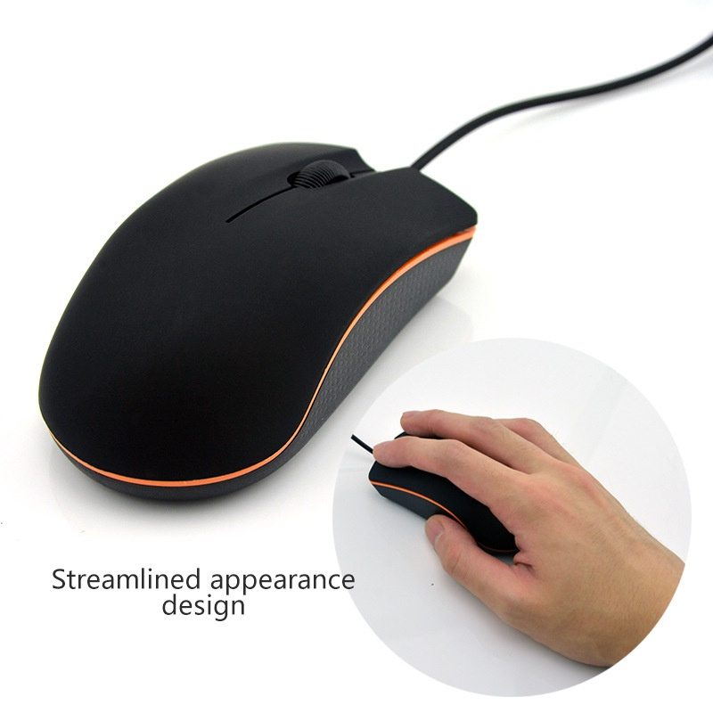 Matte texture business office home laptop wired mouse/hot selling# Lenovo USB Wired mini Mouse  Optical Mouse For Computer Laptop