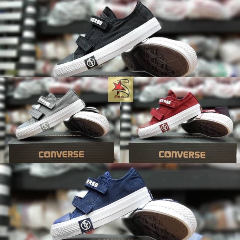 Giày Thể Thao CONVERSE ALL STARS Cổ Thấp Họa Tiết Ngôi Sao Lấp Lánh Cho Bé