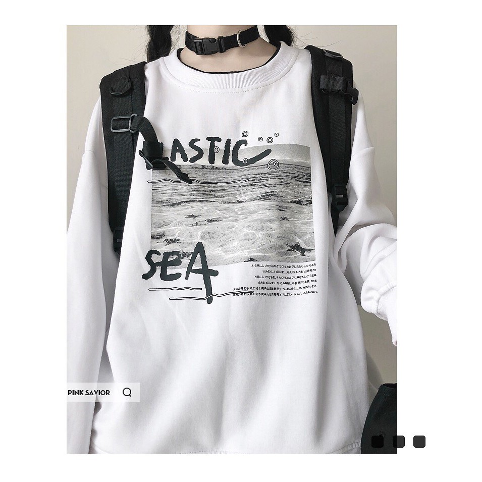 Áo Sweater YAYSHOP unisex nam nữ chất nỉ mềm PLASTIC siêu ngầu (form unisex)