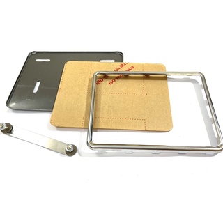 Bộ khung biển số inox mica + ốp viền biển inox cực đẹp