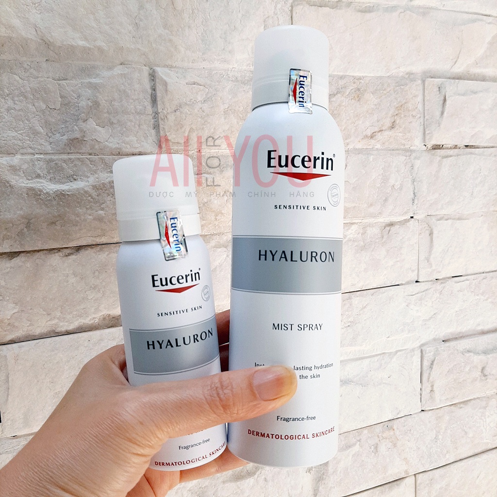 Eucerin Hyaluron Mist Spray 50mL& 150mL - Xịt Dưỡng Ẩm Cho Da Nhạy Cảm.