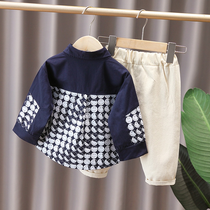 ST20 Size80-120 (6-21kg) Áo sơ mi bé trai (Áo dài tay 100% cotton) Thời trang trẻ Em hàng quảng châu