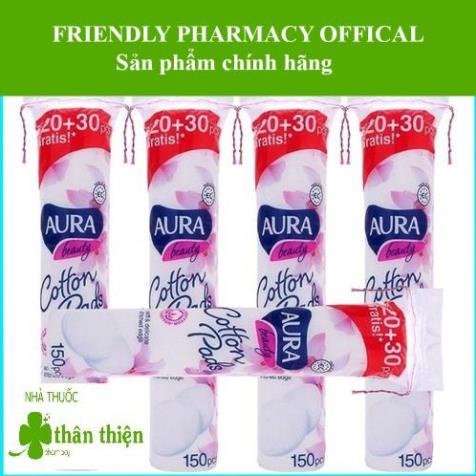 150 miếng Bông Tẩy Trang Aura 2 lớp– Giúp tẩy trang sạch, tiết kiệm toner