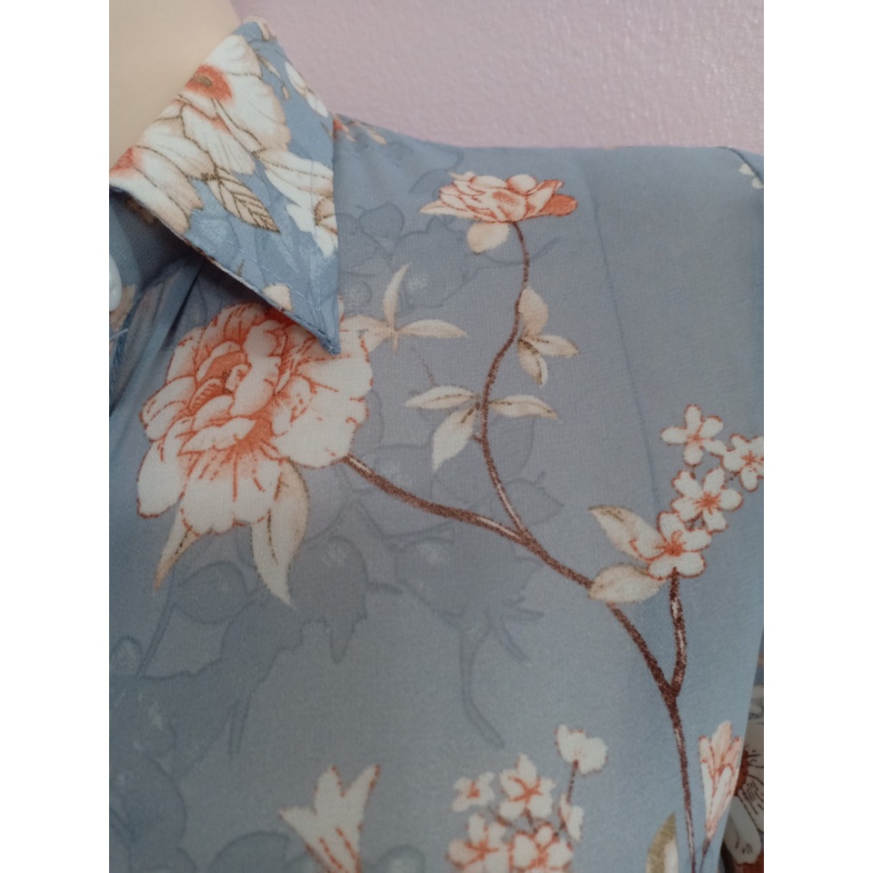 Áo sơ mi nữ Voan họa tiết A4088