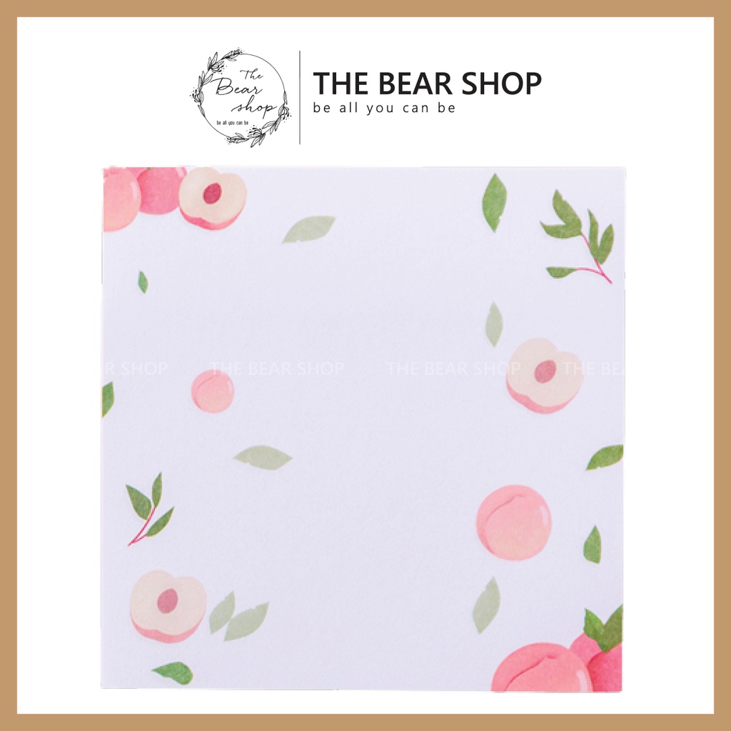 Giấy ghi chú - Giấy note vuông - 80 tờ họa tiết dễ thương quà 8 tháng 3 - The Bear Shop