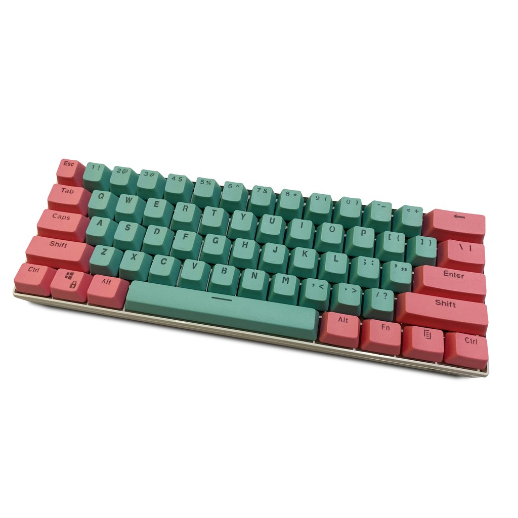 hồng lục lam Keycap, 61 key PBT keycaps Sự kiện đặc biệt Keycaps, bàn phím cơ hai màu có đèn nền keycaps GH60 / RK61 / ALT61 / Annie / GK61 keycaps poker keycaps chơi game (chỉ bán keycaps)