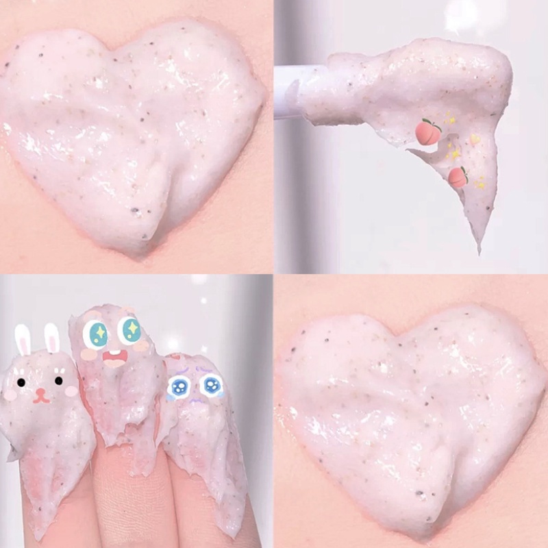 [Hàng mới về] Kem tẩy tế bào chết chiết xuất đào cho cơ thể / Sữa dưỡng thể làm trắng da