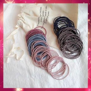 [Sale giá Sốc 1K] Thun cột tóc nhiều màu - loại tốt set 3 dây - [FOLLOW SHOP MUA HÀNG GIÁ 1K]