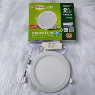 Đèn Led Panel downlight âm trần 9w siêu mỏng Rạng Đông PT04 V2 ánh sáng Trắng 6500K Vàng 3000K thân nhôm phi 135