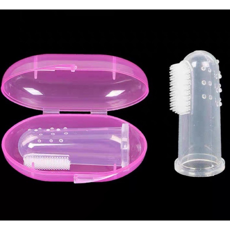 TƯA LƯỠI LOẠI SILICON Với chất liệu silicone mềm dẻo,nhẹ nhàng đánh sạch tưa lưỡi bé,sạch răng