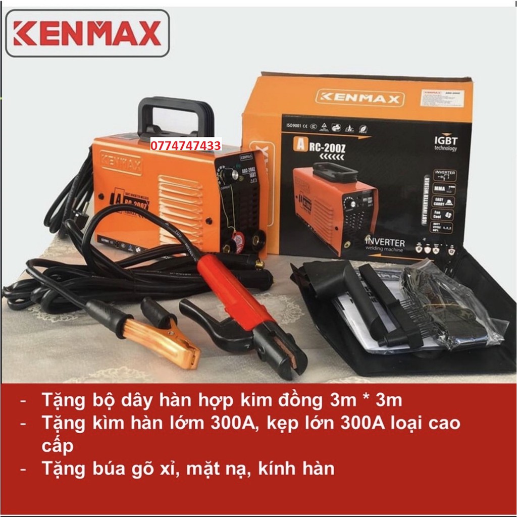 Máy hàn | Kenmax ARC 200Z |Tặng full bộ kiện + thương hiệu Nhật Bản  máy hàn mini | máy hàn giá rẻ | máy hàn tốt