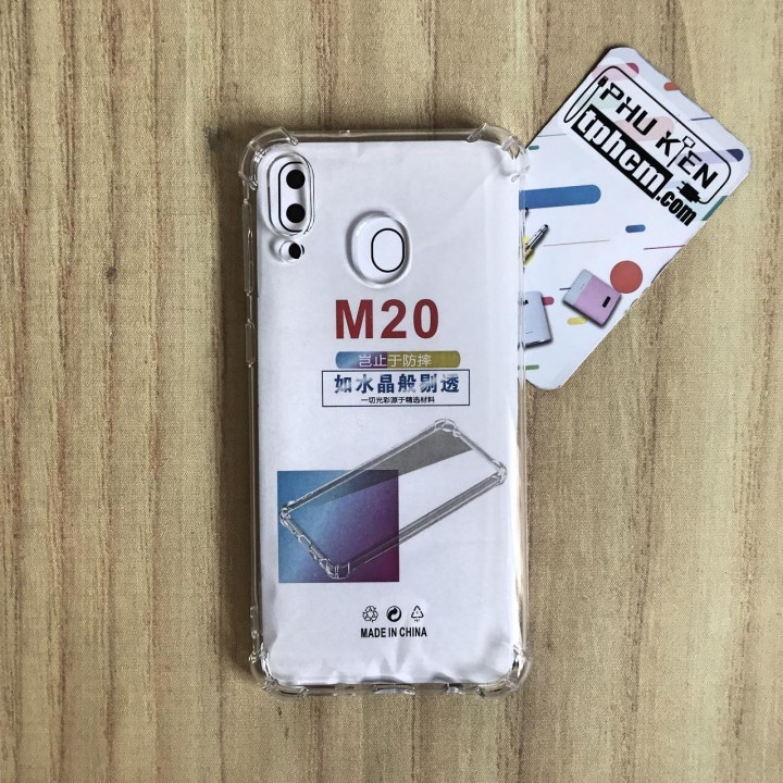 Ốp lưng Samsung M20 dẻo Trong suốt Chống sốc