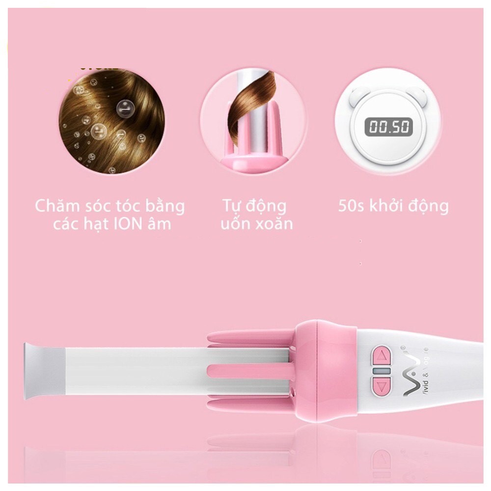 LƯỢC ĐIỆN UỐN TÓC TỰ ĐỘNG XOAY 360 ĐỘ SIÊU HOT ( TỔNG KHO GIA DỤNG GIÁ GỐC )