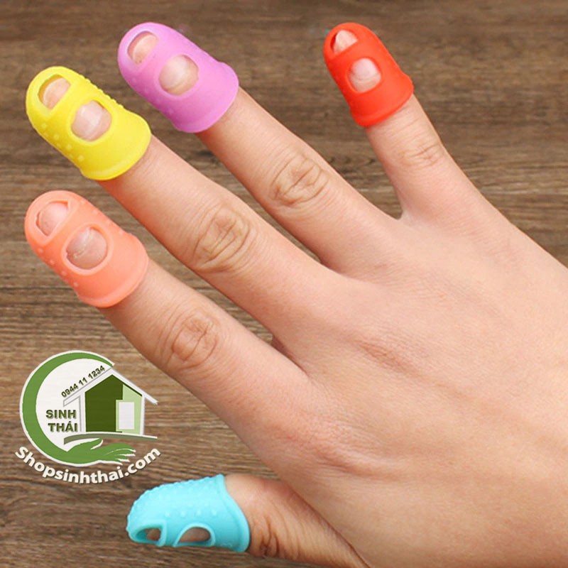 Bao bảo vệ ngón tay - đầu bọc ngón tay bằng silicon bảo vệ ngón tay khi chơi đàn - màu ngẫu nhiên