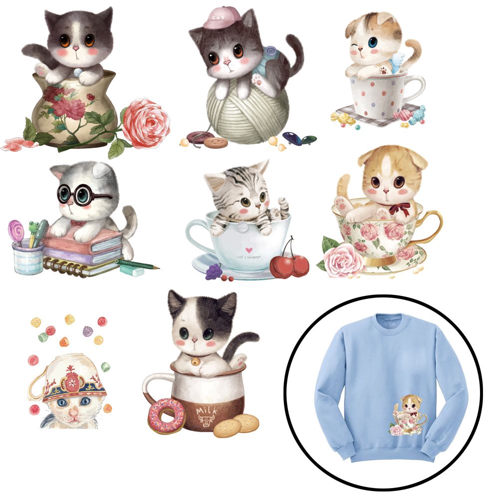 KUNHEV Miếng Dán Ủi Quần Áo Hình Hoa Đa Dạng Xinh Xắn