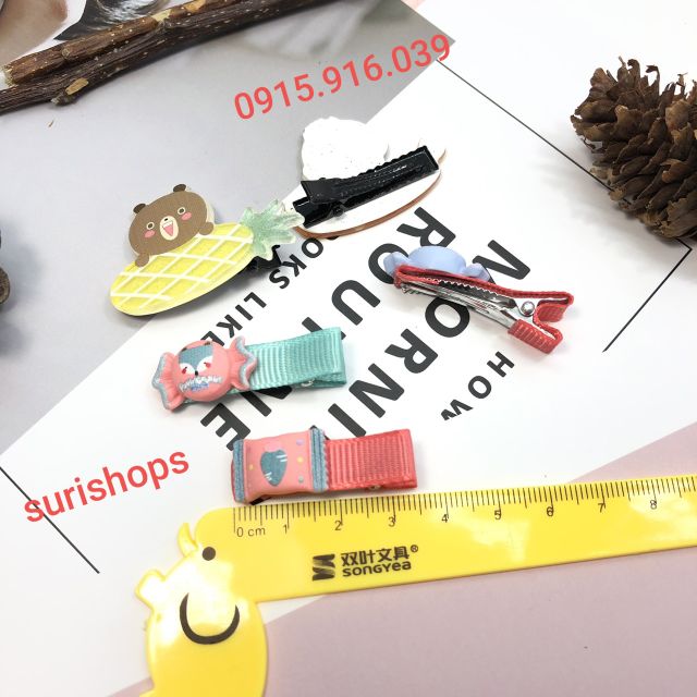 Set 3 Kẹp Tóc kẹo ngọt giao ngẫu nhiên