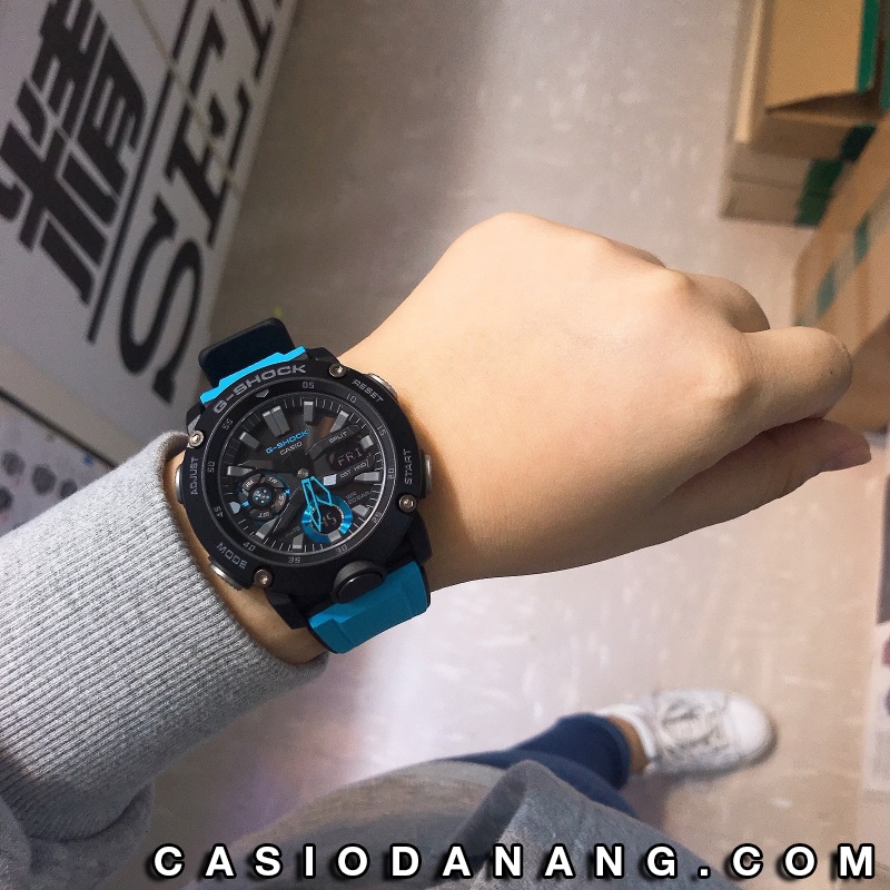 Đồng hồ nam dây nhựa Casio G-Shock chính hãng Anh Khuê GA-2000-1A2DR (48mm)