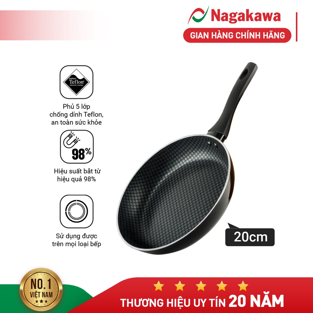 Chảo chống dính đáy từ Nagakawa NAG2001