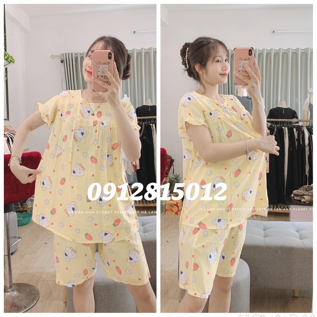 Bộ bầu mùa hè chất đũi lanh siêu mềm mát có đủ size từ 45-70kg