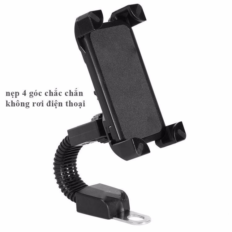 KẸP ĐIỆN THOẠI XE MÁY ĐỠ 4 GÓC AN TOÀN CỰC CHẮC CHẮN, CHỐNG RUNG LẮC HIỆU QUẢ