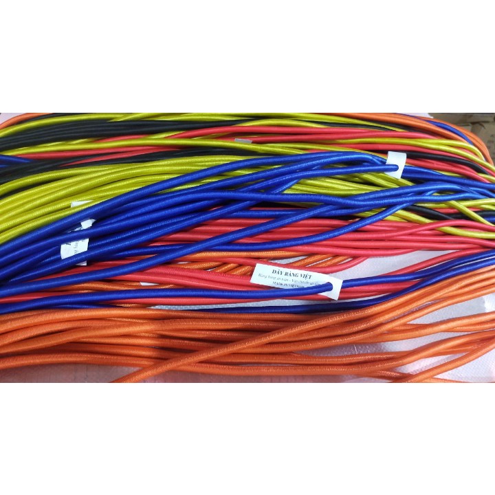 Dây thun ràng hàng xe máy phi 8 x 2m móc nhựa