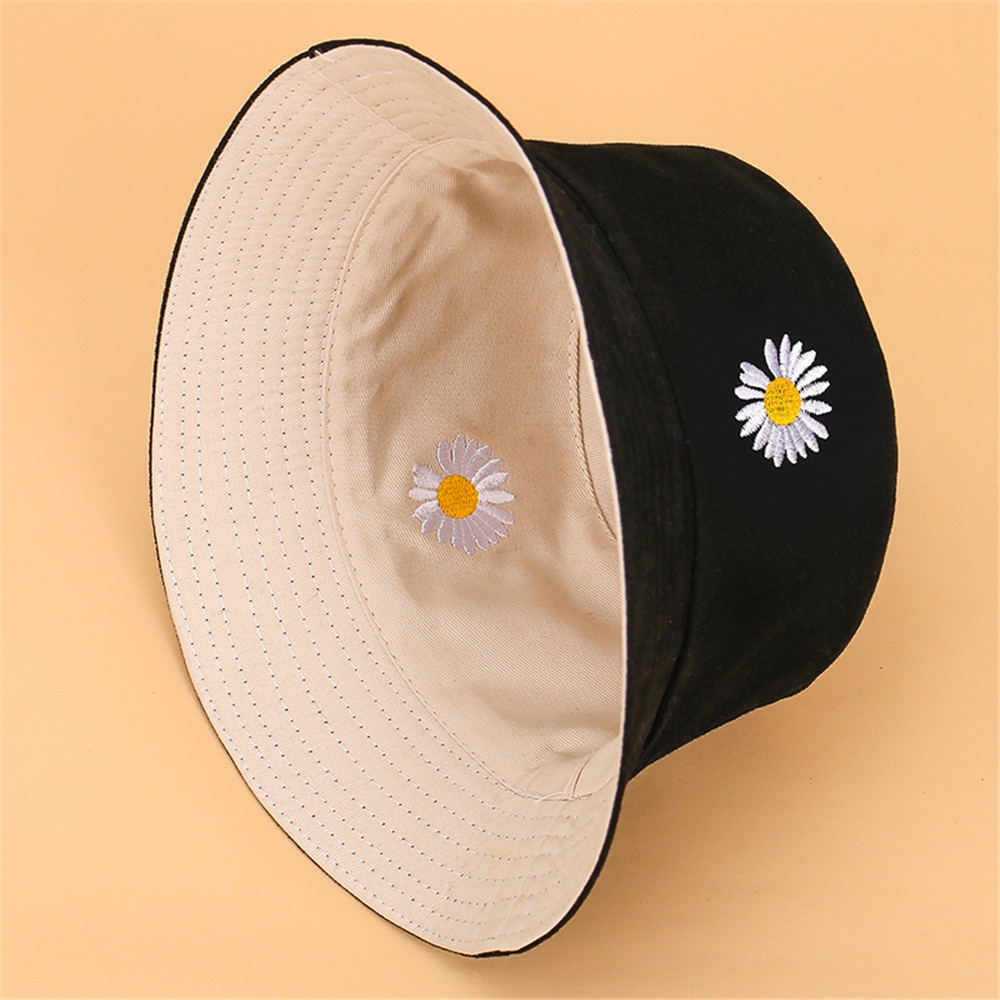 Nón Vành Thêu Hoa Cúc Thời Trang Mùa Hè Năng Động Dành Cho Nữ