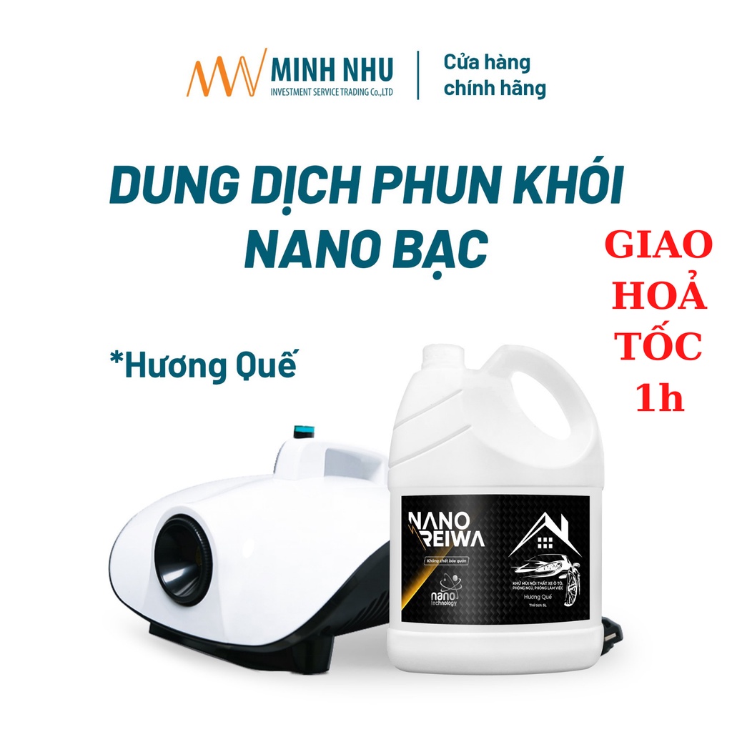 Can 5 lít phun khói diệt khuẩn, khử mùi ô tô, khử mùi nhà hàng, khử mùi phòng karaoke, khách sạn Nano Reiwa - Hương Quế