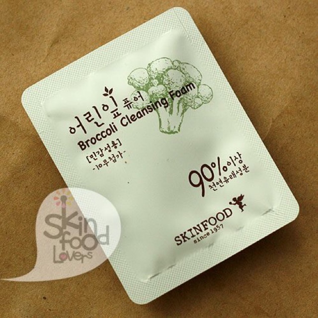 Combo 5 gói Sample sữa rửa mặt SKINFOOD BROCCOLI CLEANSING FOAM