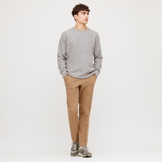 Áo nam dài tay thun tăm cổ tròn thời trang, năng động của Uniqlo