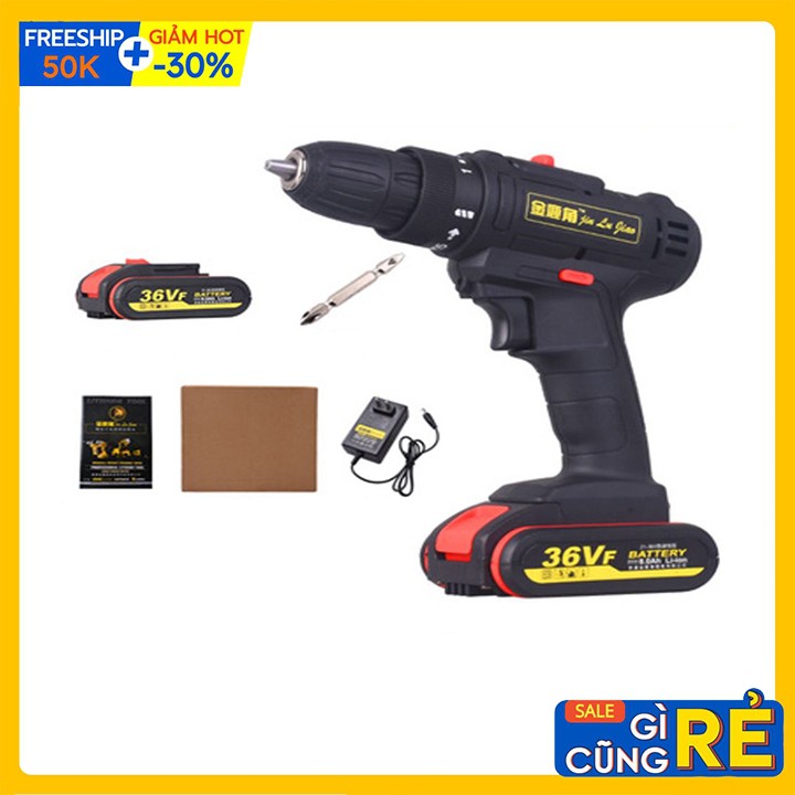 Máy khoan bắn vít pin 36v - 2 cấp độ, 100% lõi đồng