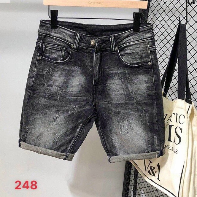 Quần Sọt Nam ❤️FREESHIP❤️ Quần Short Jean Nam Chất Bò co giãn xước nhẹ phối họa tiết form cực đẹp Tô Tồ Shop - QSJNM234