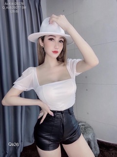 Áo croptop tay phồng
