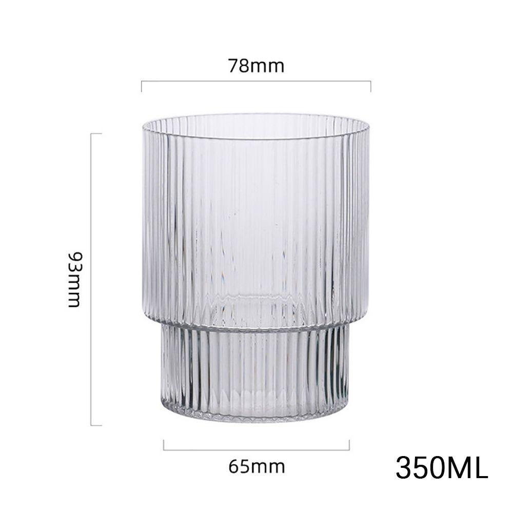 Cốc Thủy Tinh Uống Trà / Cà Phê Họa Tiết Kẻ Sọc Dọc Siêu Bền Tiện Dụng Cho Nhà Bếp