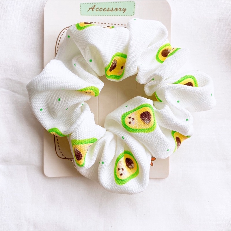 Scrunchies cột tóc hoa quả , buộc tóc quả dâu, bơ, đào, cà rốt LOLI