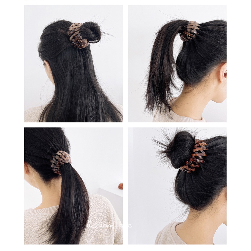 Búi chụp tóc tròn hàn quốc co giãn đa năng thời trang tiện dụng CA11
