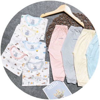 Bộ Dài Tay Unchi Peptit 2021 Cao Cấp Họa Tiết Cổ Màu Cực Đẹp