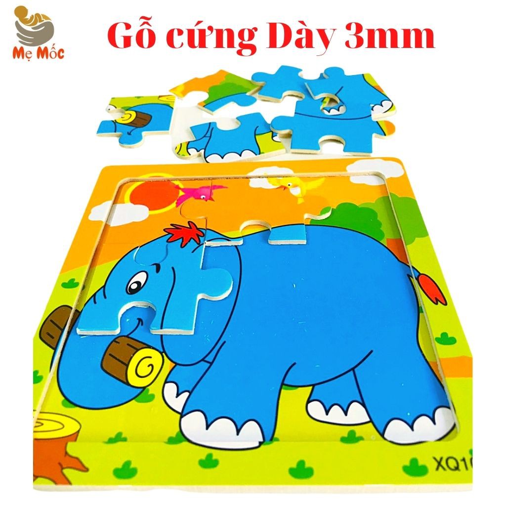 Tranh Gỗ Ghép Hình, lắp Ráp-Đồ Chơi Xếp Hình Cho Bé Thông Minh, Sáng Tạo, Tư Duy-Lắp ghép Size to 15x15