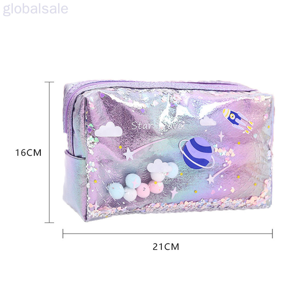 Bóp Viết Da Pu Màu Holographic