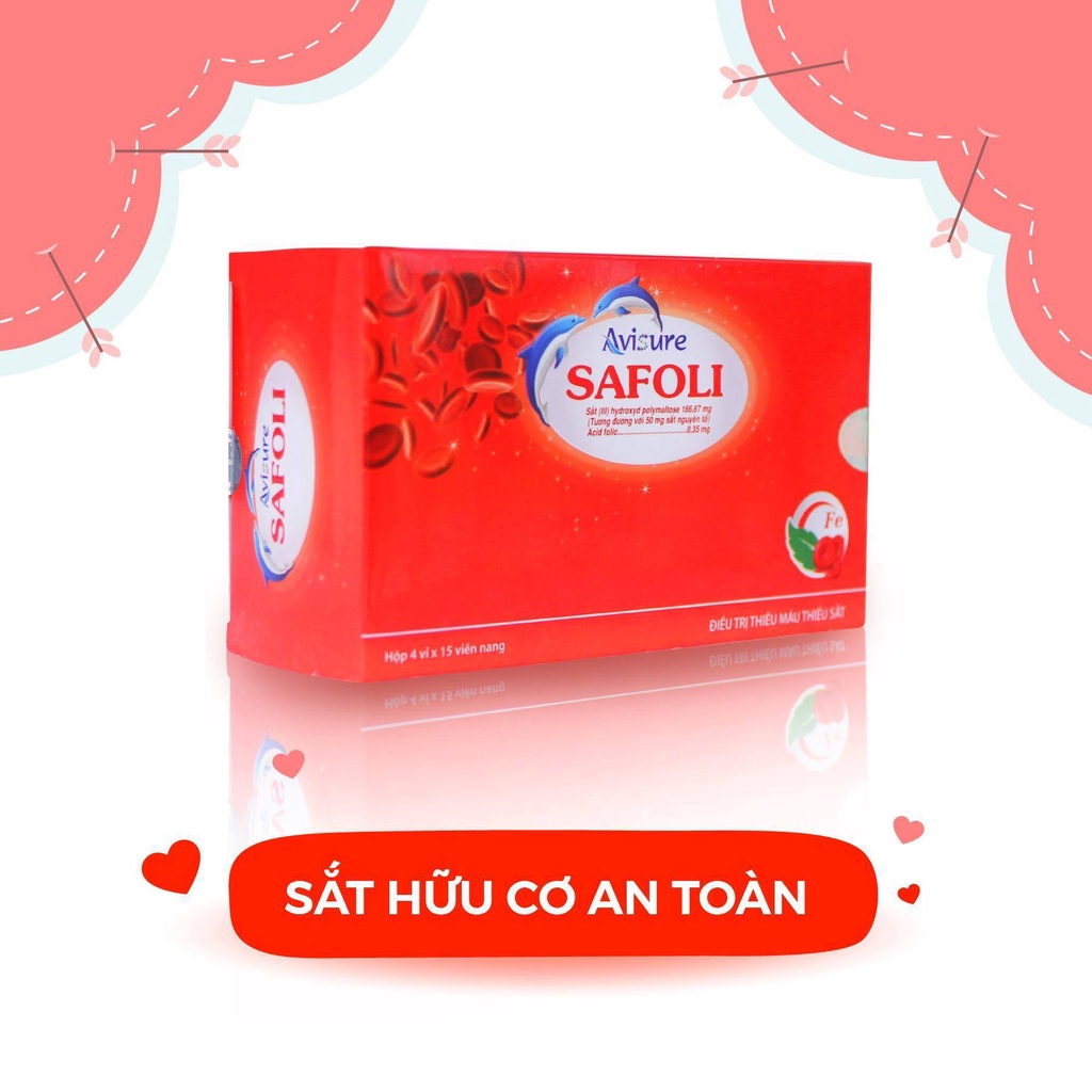 Avisure Safoli - Giúp bổ sung Sắt bầu, Acid folic, Vitamin cho mẹ bầu trong thời kỳ mang thai