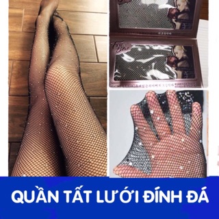 Quần Tất Lưới Đính Đá Cực Chất Cho Cô Gái Sành Điệu Tenbao
