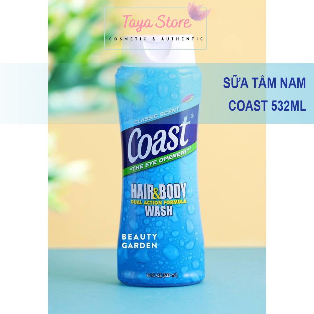 Sữa tắm nam Coast Hair and Body wash 532ml USA 2in1 tắm và gội (mẫu mới)