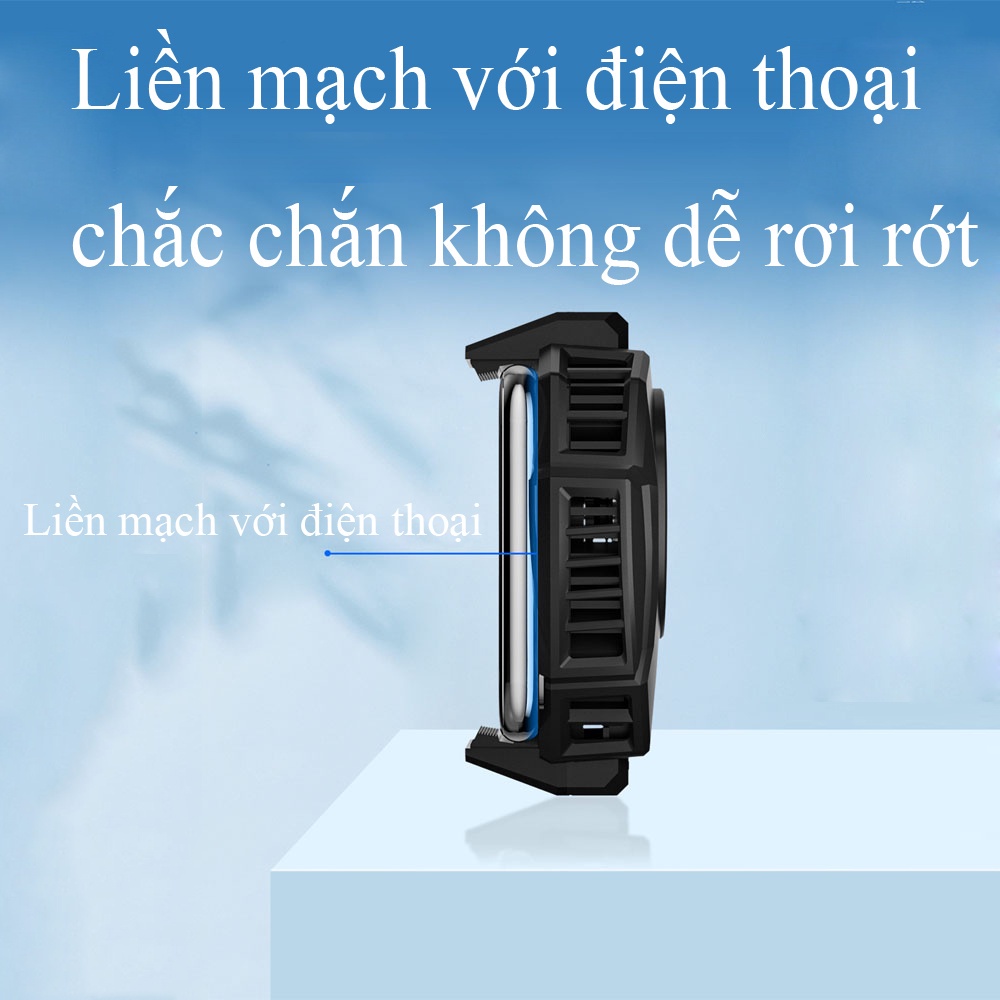 Quạt Tản Nhiệt Điện Thoại Memo DL05 Quạt Tản Nhiệt Gaming FL05 Siêu Lạnh, Hiển Thị Nhiệt Độ LED RGB Kẹp Thu Vào 2 Chiều