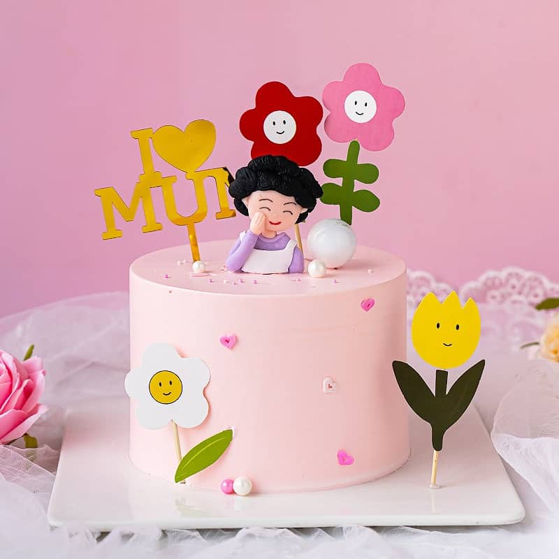 Phụ Kiện Trang Trí Bánh Kem 3D Chữ Happy Mother's Day